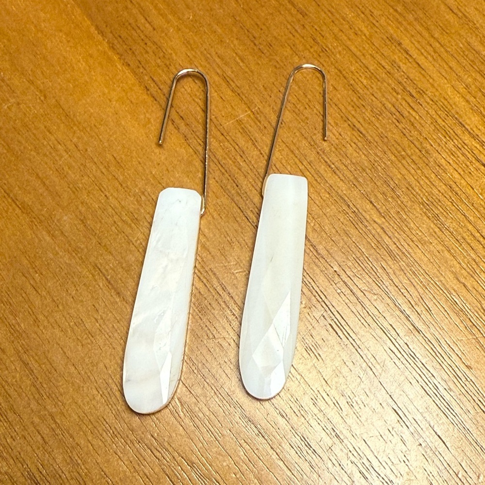 Elegant White Dangle Earrings